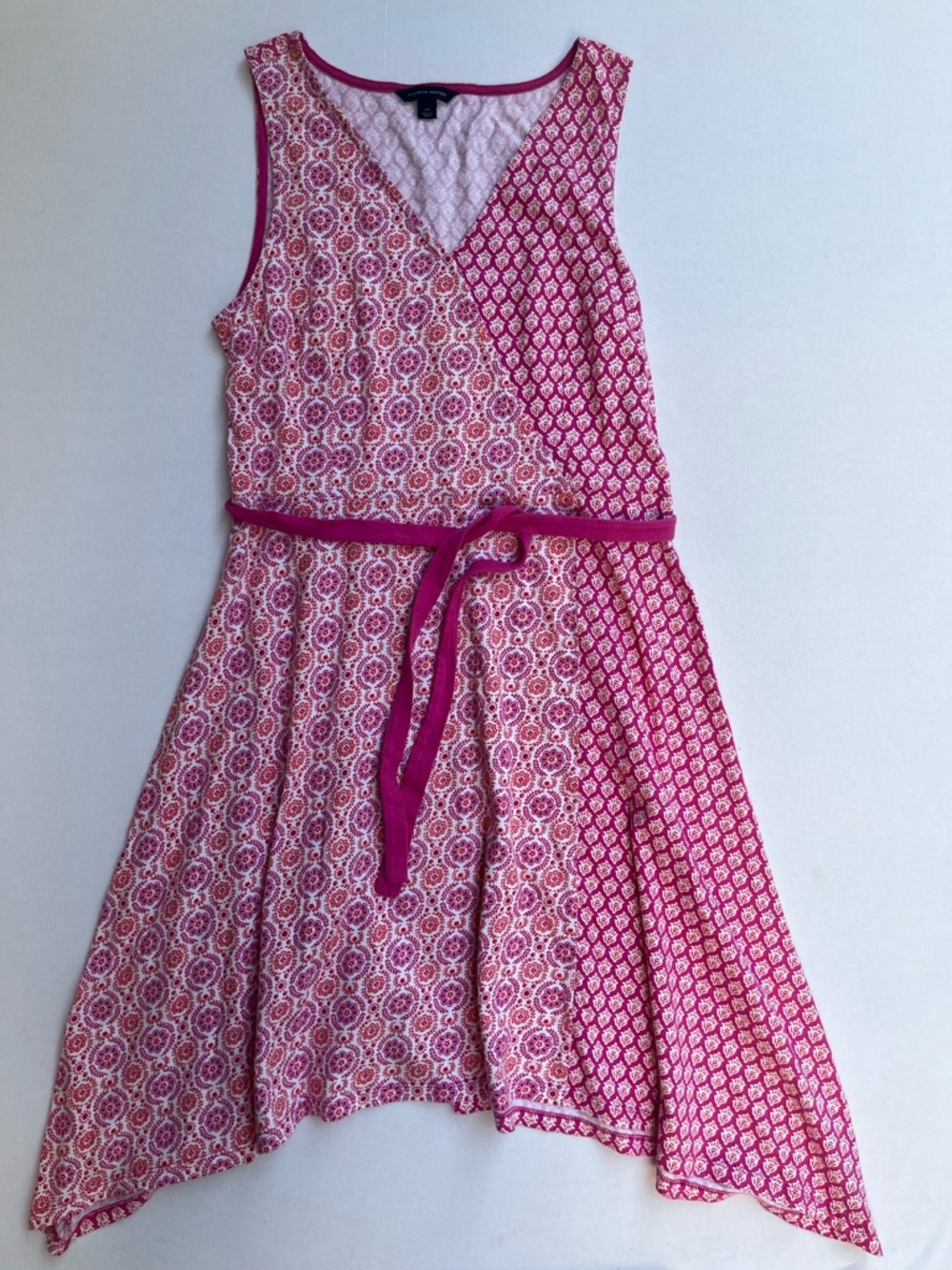 Tommy Hilfiger 2016 Collection Punk Floral Asymmetrical Faux Wrap Dress size L